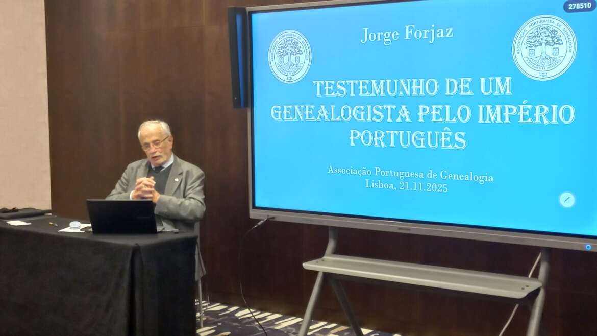 Jantar-Tertúlia de Novembro com TnT: Jorge Forjaz, o genealogista das Sete Partidas